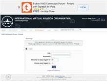 Tablet Screenshot of fi.forum.ivao.aero