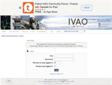 Tablet Screenshot of fr.forum.ivao.aero
