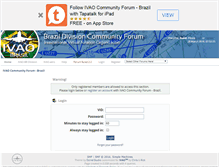 Tablet Screenshot of br.forum.ivao.aero